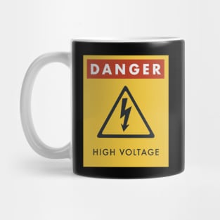 Warning High Voltage Sign Danger Mug